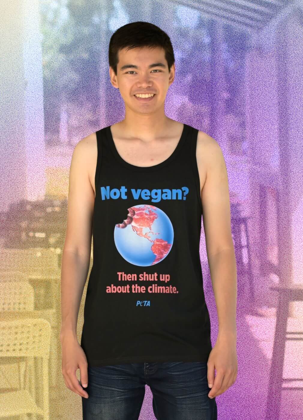PETA shop tank about going vegan if you care about climate change
