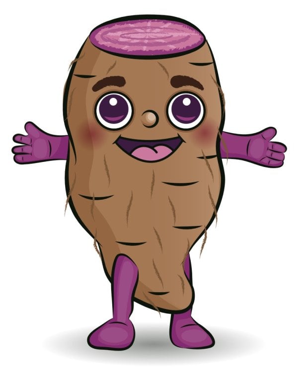 Yammy mascot costume illustration