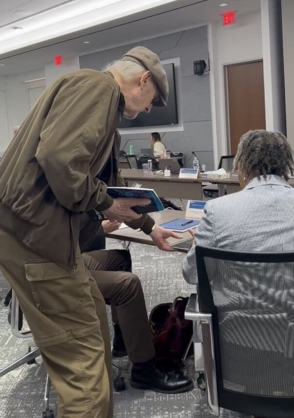 James Cromwell at the advisory meeting