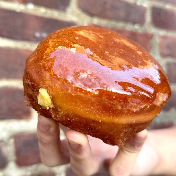 Yellow Rose Bakery's Creme Brulee vegan donut