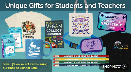 PETA back to school merch