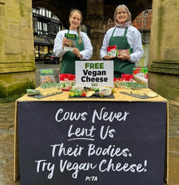 PETA UK hands out Babybel vegan cheese in England for Lent