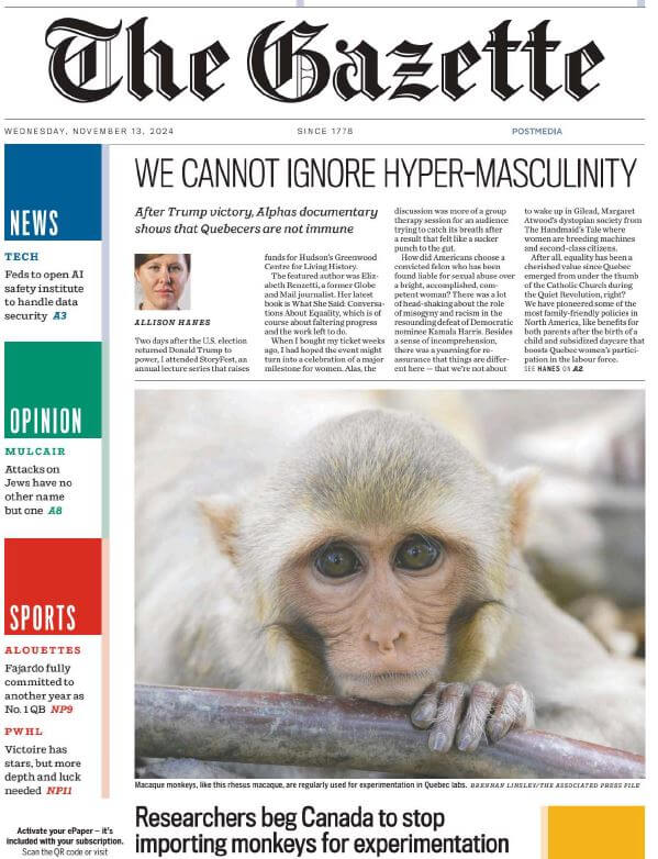 Screencap from the front page of the Gazette
