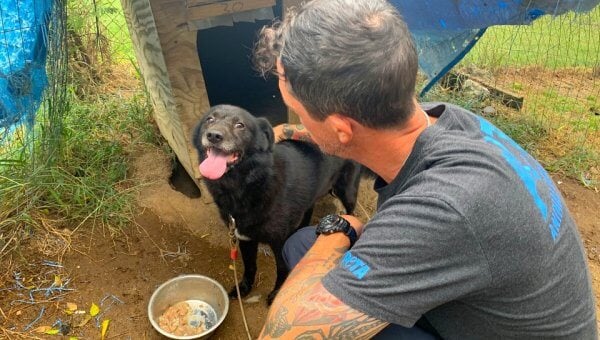 Rusty with CAP worker