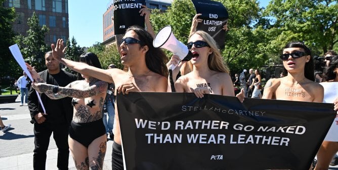 Leather protest collab with Stella McCartney