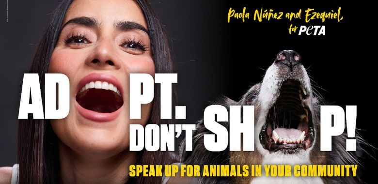 ‘Bad Boys’ Star Paola Nuñez Partners with a Good Boy in New Pro-Adoption PETA Latino Campaign