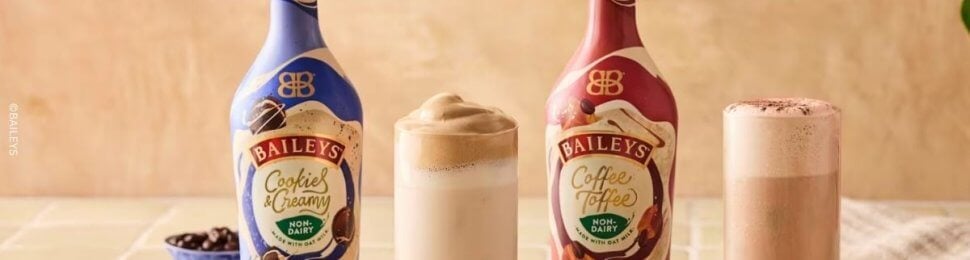 BAILEYS oat milk flavors cookies & cream and coffee toffee