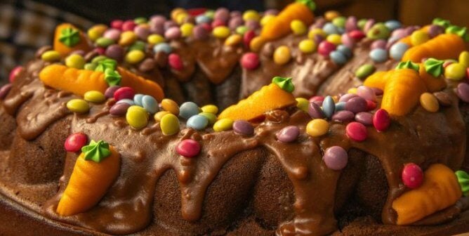 A chocolate cake with frosting