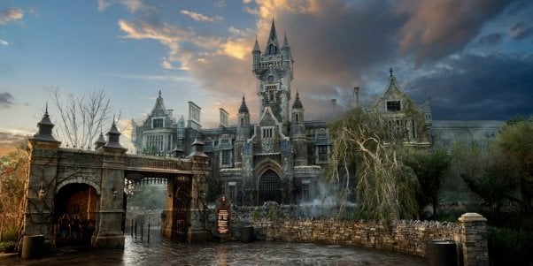 image of Dark Universe themed area in Epic Universe theme park