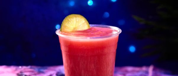 a vegan mocktail at epic universe
