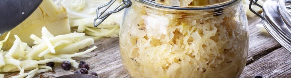 Jar of sauerkraut
