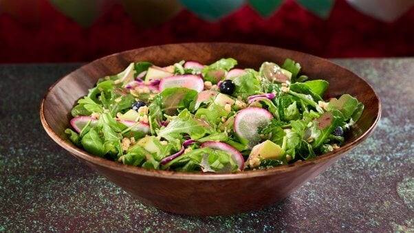 vegan salad at Epic Universe in Orlando