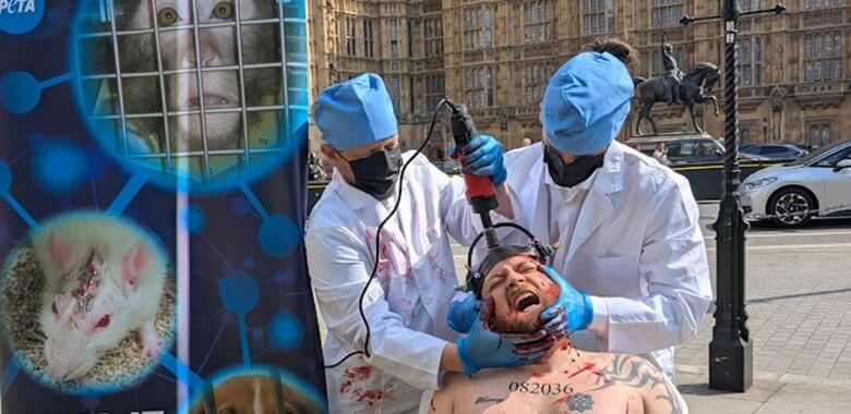 Two 'experimenters' drilling into man's head