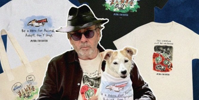 Tim Burton and his dog
