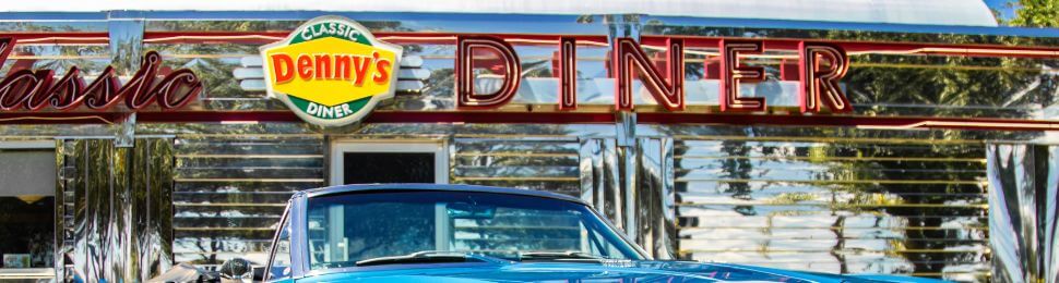 Front of a classic Denny's diner