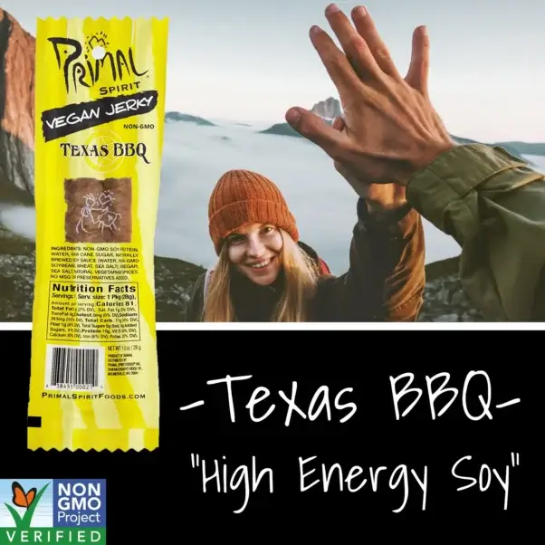 Advert for primal vegan jerky