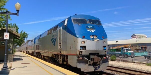 an amtrak train