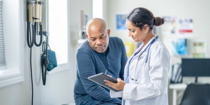 doctor with patient