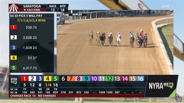 Jockey Paco Lopez whips horse Book’em Danno