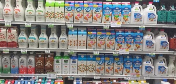 vegan milk section at Publix