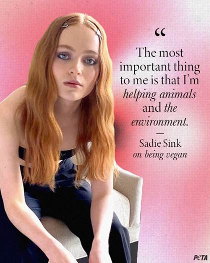 Sadie Sink on Being Vegan