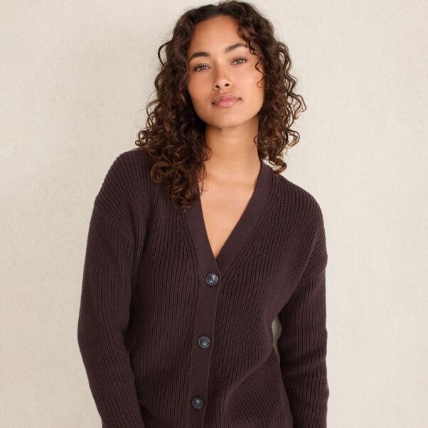 Haven Well Within Organic Cotton Shaker Stitch Cardigan