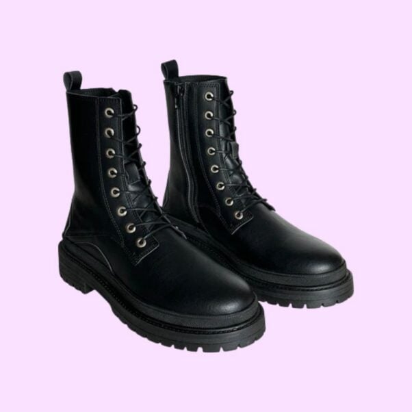 Nae Diram Black Vegan Combat Boots