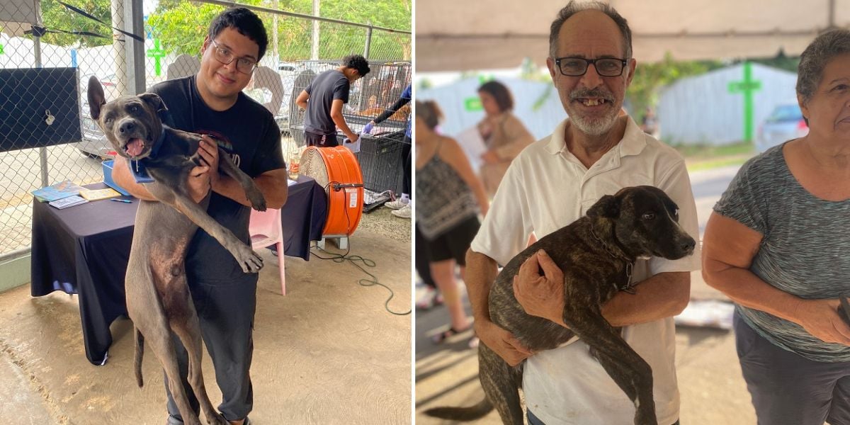 Clients holding their companion animals