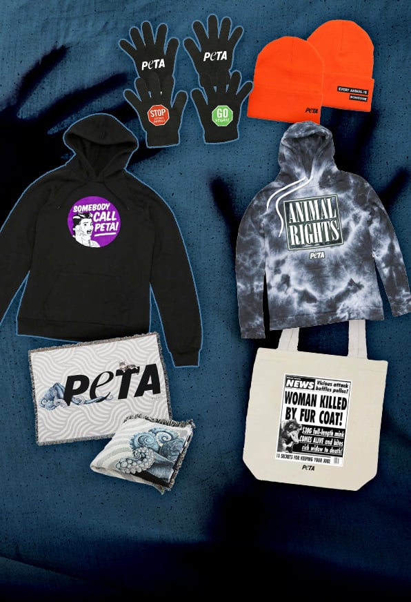Various Halloween themed items from the PETA Shop