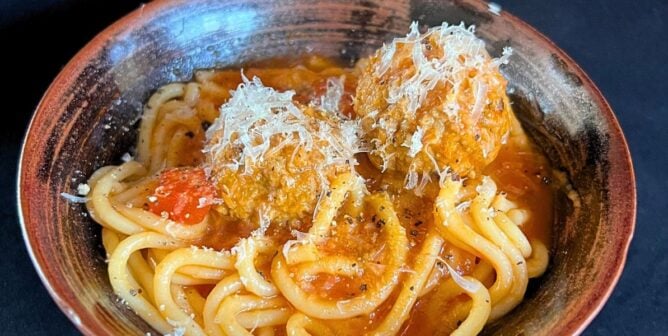 Vegan Pasta and Meatballs
