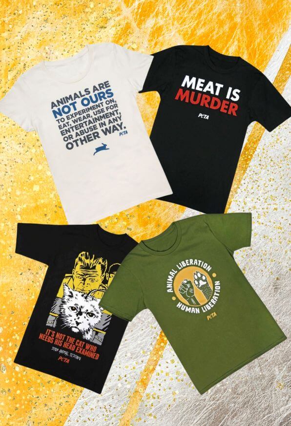 Classic PETA t-shirts