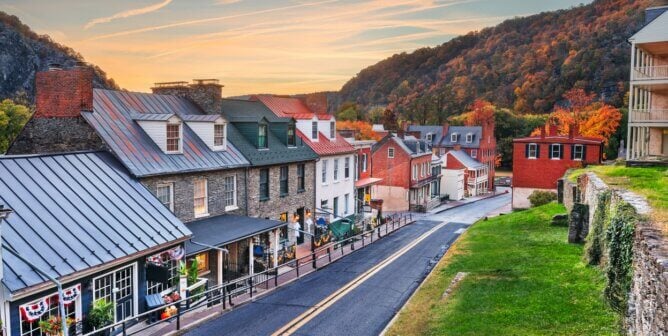 small town in Virginia at dawn