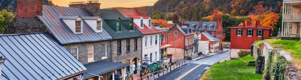 small town in Virginia at dawn