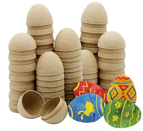 Vegan paper mache eggs