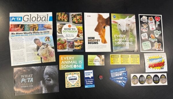 PETA leaflets
