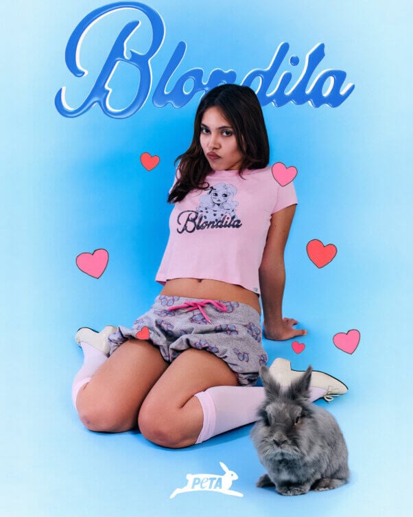 Model in Blondita clothes