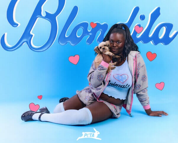 Model in Blondita clothes