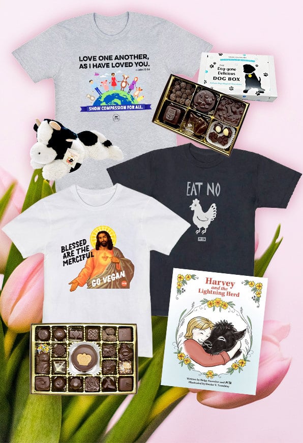 Spring/Easter items from the PETA shop
