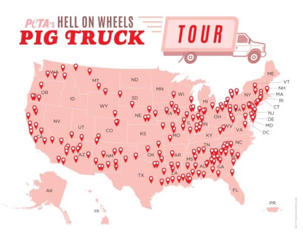 Hell on Wheels tour map