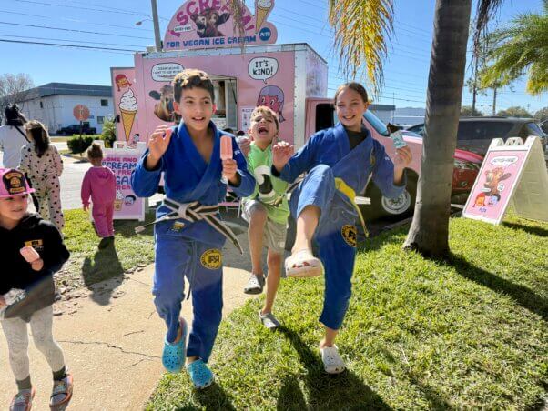 kids near peta's iscream truck