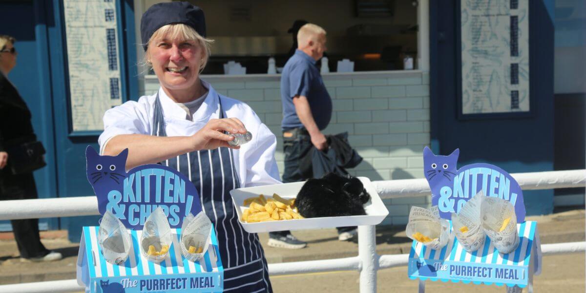 A 'fishmonger' serving 'cats' and fries