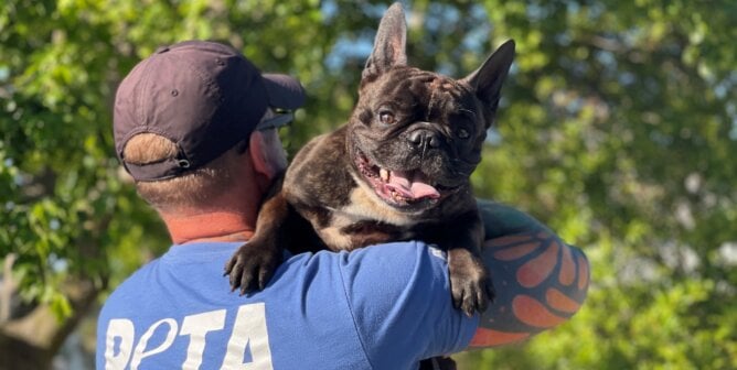 Pierre being held