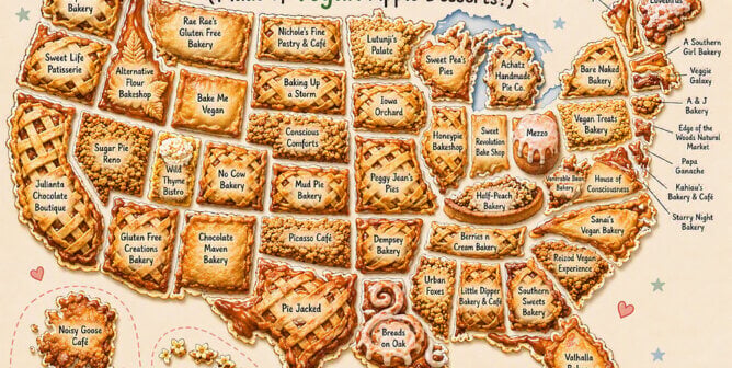 US Map of Vegan Apple Deserts