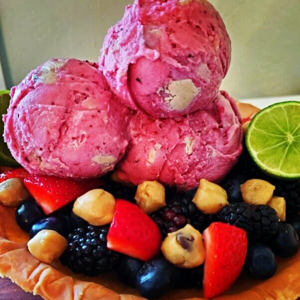 Vegan berry ice cream