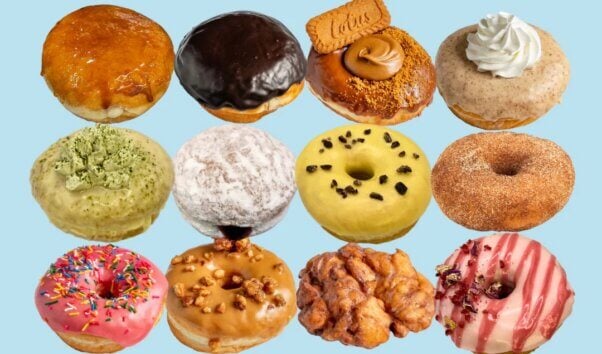 An assortment of vegan donuts from La Beignerie