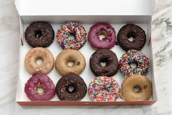 An assortment of donuts from Lucky's Donuts in Vancouver