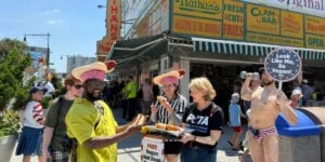 Nathan's hot dog demo