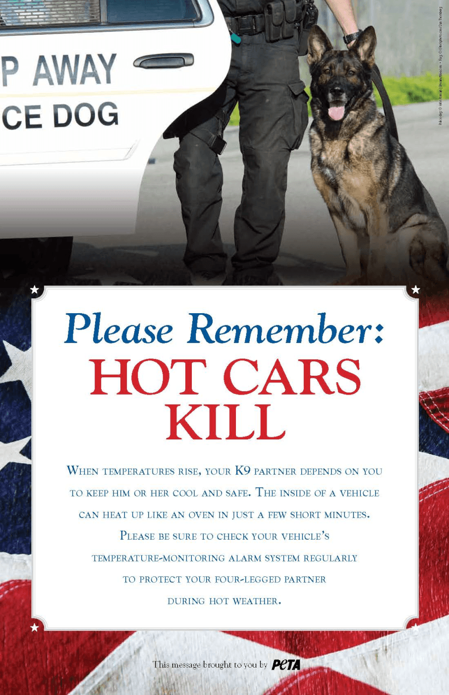 K-9s Dying in Hot Cars: PETA Calls on National Police Orgs to Protect Dogs from Deadly Summer Heat