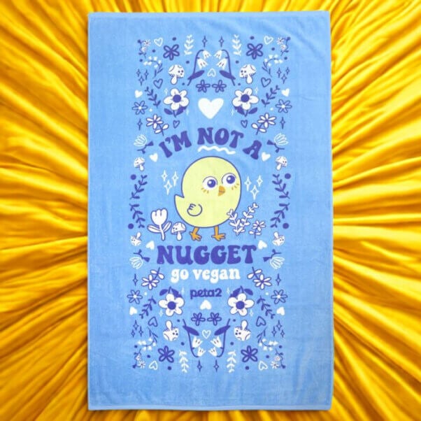 peta2's I'm Not a Nugget beach towel