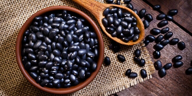 Black beans in a bowl